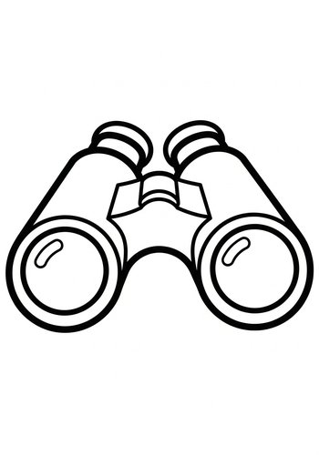 Binoculars Coloring Page: See The World