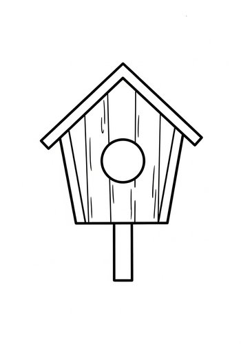 Birdhouse Coloring Page: A Home For Birds