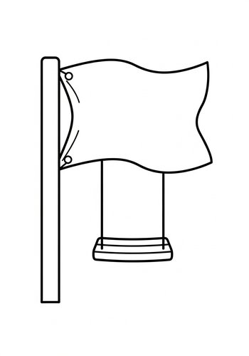 Blank Sign Coloring Page For Kids
