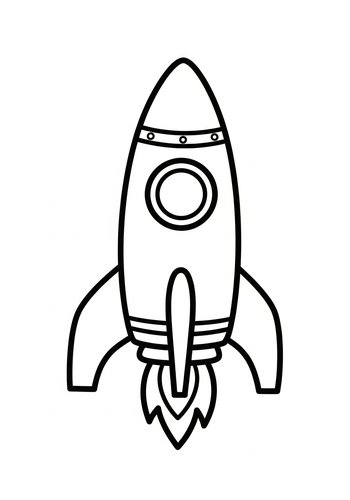 Blast Off Rocket Coloring Page