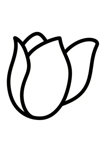 Blooming Tulip Coloring Page