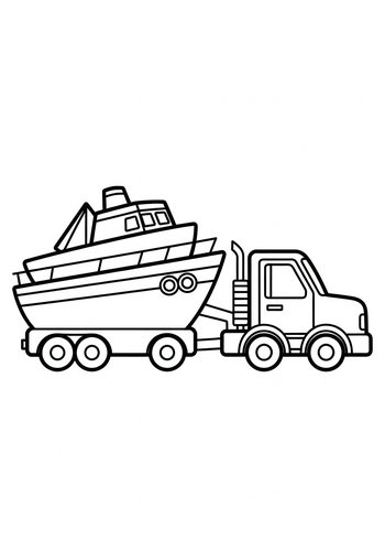 Boat Transport Coloring Page: Set Sail With Creativity