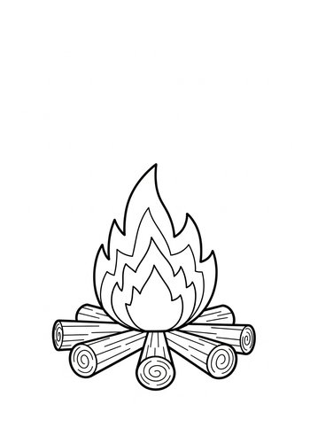 Bonfire Coloring Page - A Fiery Adventure