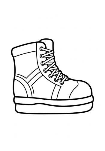 Boot Coloring Page: Stomp Into Fun