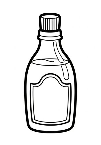 Bottle Coloring Page: Liquid Container Art
