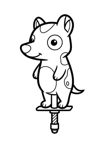 Bouncing Pup Coloring Page: A Joyful Activity