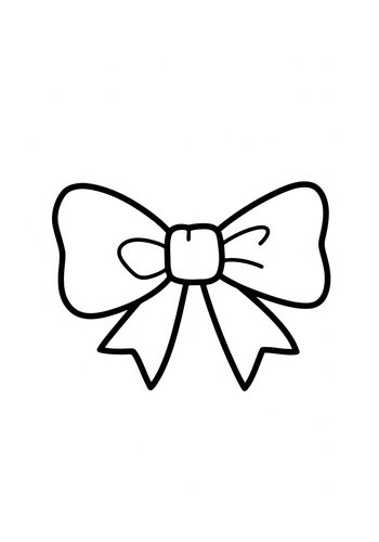 Bow Coloring Page For Creative Fun