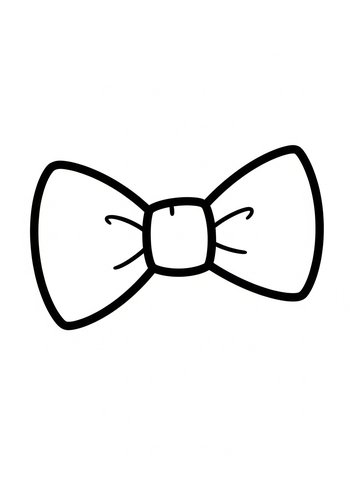 Bow Coloring Page: Stylish Ribbon Design