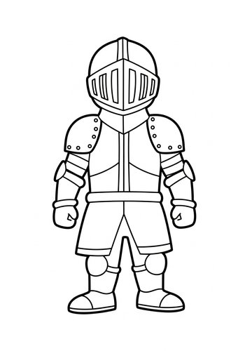 Brave Knight Coloring Page For Kids