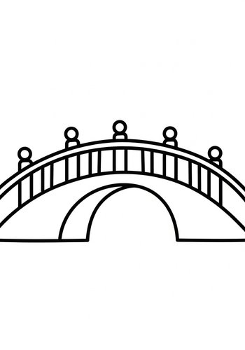 Bridge Coloring Page: A Scenic Crossing