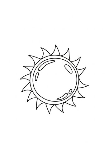 Bright Sun Coloring Page: Printable Fun