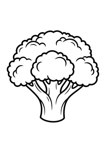 Broccoli Coloring Page For Kids
