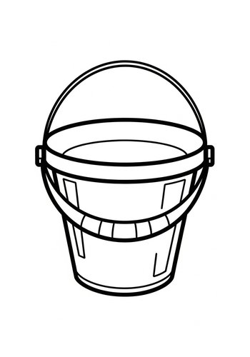 Bucket Outline For Coloring Fun