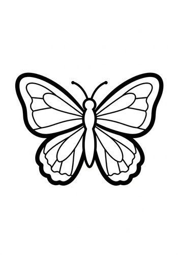 Butterfly Coloring Page - Artistic Wings