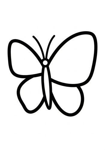 Butterfly Coloring Page: A Simple Design