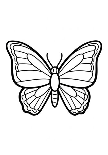 Butterfly Coloring Page: A Simple Design