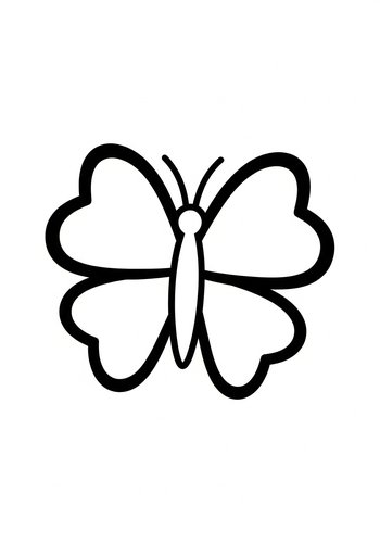 Butterfly Coloring Page: A Simple Design For Kids