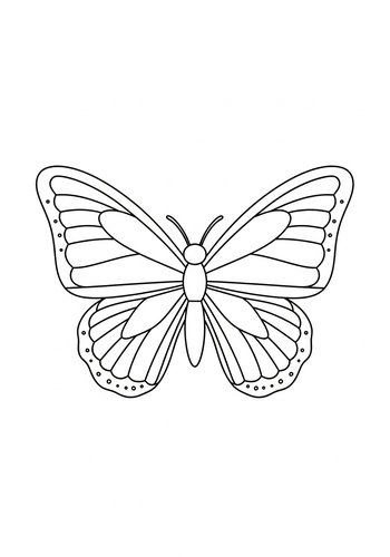 Butterfly Coloring Page: Elegant Insect Design