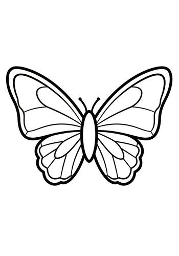 Butterfly Coloring Page For Kids