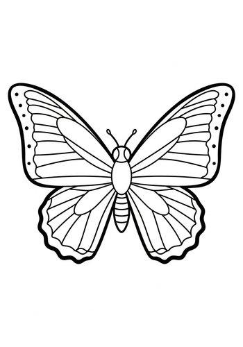 Butterfly Coloring Page For Kids
