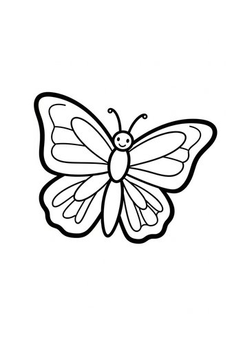 Butterfly Coloring Page For Kids