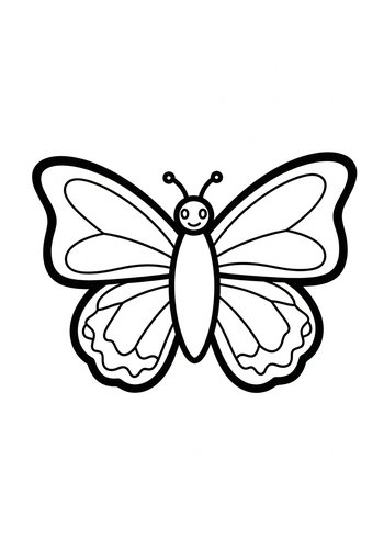 Butterfly Coloring Page For Kids