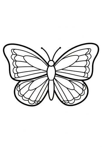 Butterfly Coloring Page For Kids And Adults