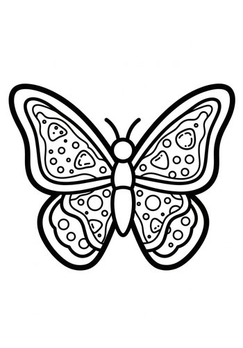 Butterfly Coloring Page: Intricate Wings