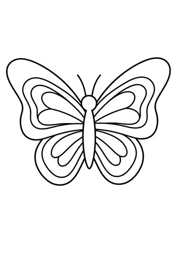 Butterfly Coloring Page: Simple & Fun