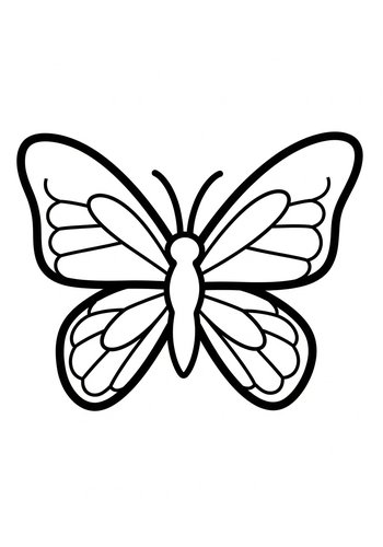Butterfly Coloring Page: Simple And Elegant