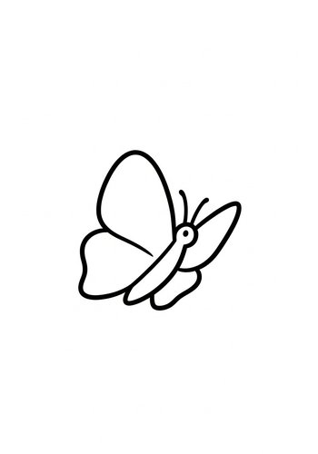 Butterfly Coloring Page: Simple Outlines