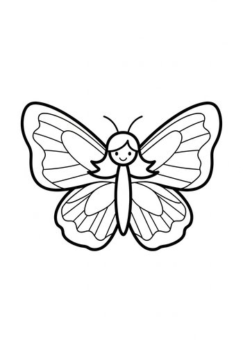 Butterfly Girl Coloring Page