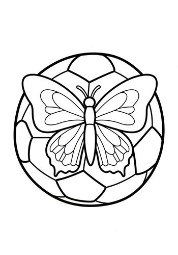 Butterfly Mosaic Coloring Page