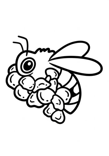 Buzzing With Beauty: Bee Coloring Page