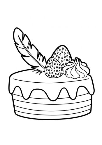 Cake Coloring Page: Sweet Treat Fun