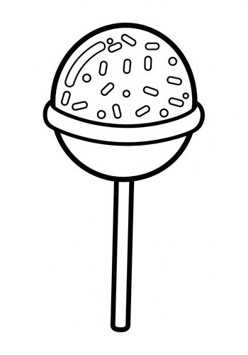 Cake Pop Coloring Page Fun