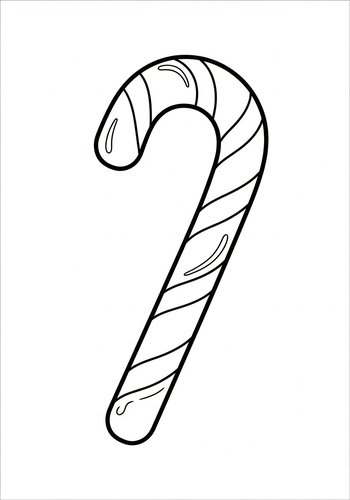 Candy Cane Coloring Page: Festive Fun