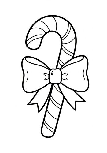 Candy Cane Delight: A Festive Coloring Page