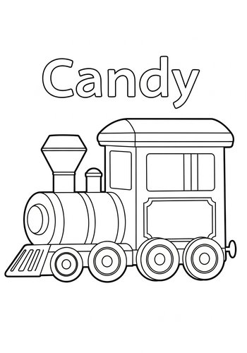 Candy Train Coloring Page: A Sweet Adventure