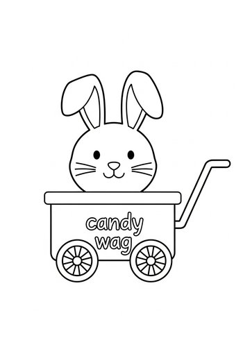 Candy Wag Bunny Coloring Page