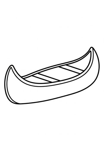 Canoe Adventure Coloring Page