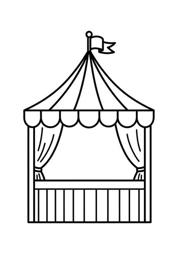 Carnival Tent Coloring Page: A Festive Treat