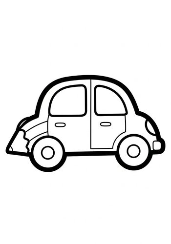 Cartoon Car Coloring Page - Fun Vehicle Art