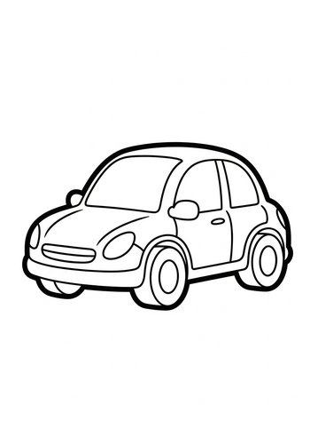 Cartoon Car Coloring Page: Fun Vehicle Art