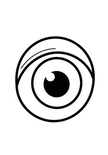 Cartoon Eye Coloring Page For Kids