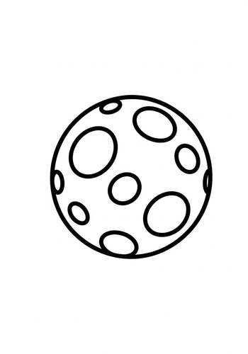 Cartoon Moon Coloring Page - Printable Fun