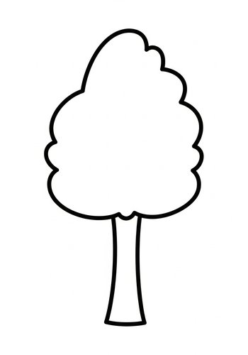 Cartoon Tree Coloring Page: Nature's Canvas