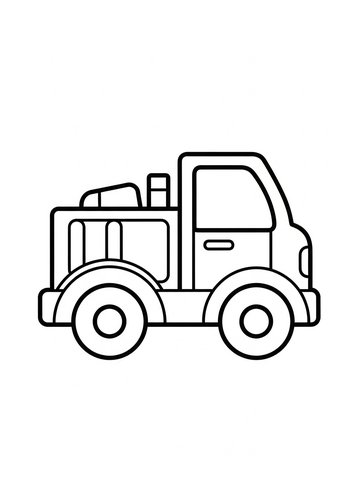 Cartoon Truck Coloring Page - Printable Fun
