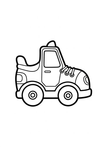 Cartoon Truck Coloring Page For Kids