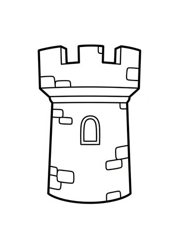 Castle Tower Coloring Page: A Medieval Adventure